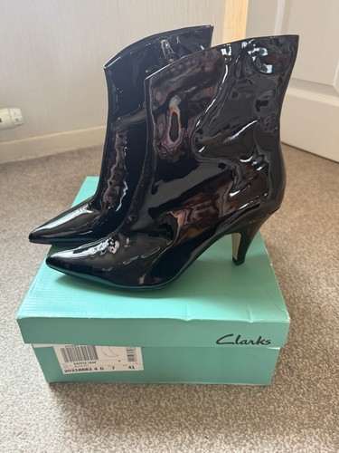 Clarks patent black - clarks, boots