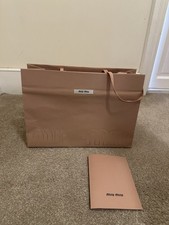 MIU MIU ? Authentic Large Shopping Bag + Original Store Receipt & Paperwork