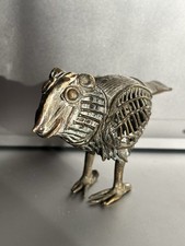 Antique Bronze Bird Sparrow? Figurine 3” 120g