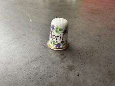 Vintage Finsbury April/Flower Bone China Thimble