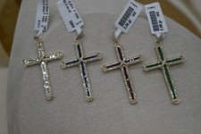 Real Diamond Cross Necklace Baguette Diamond Cross 14K Real Gold Diamond Cross