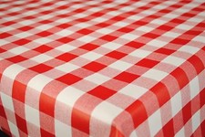 PLAIN RED WHITE GINGHAM CHECK
