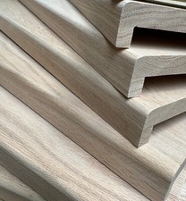 Solid Oak or Sapele Staircase Stair Cladding And Riser Replacement 20x255x1000mm