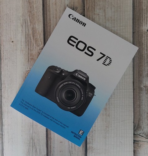 Canon eos instruction - eos, 7d
