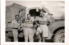 WW2 Royal  Artillery  Soldiers Dodge Truck Libya Soldier Took photo 3x2 In