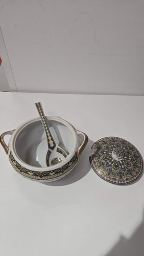 Moroccon ceramic soup tureen - moroccon,