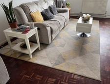 Dunelm Geo Squares Rug 240cm x