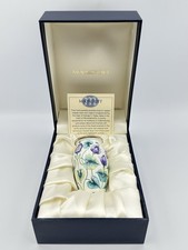 Boxed Moorcroft enamel vase by Shirley Hayes, in the Florida Star pattern