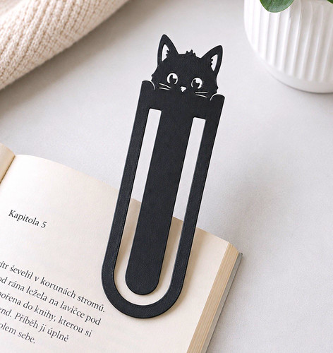 Cute cat bookmark paperclip - cat,