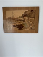 Marquetry Picture Of Minehead Somerset 26”x19”