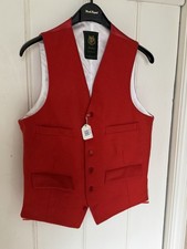 Foxley Red Wool Waistcoat /