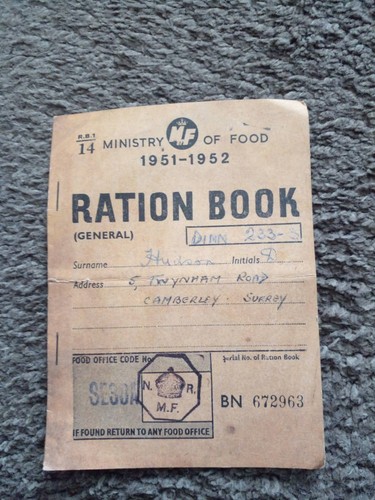 Ration book 1951 - 1951-52,
