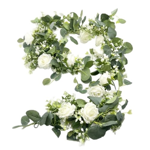 Garland style artificial white - garland,