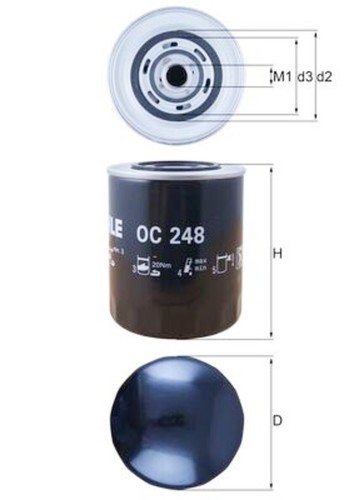 Mahle oil filter for - , iveco