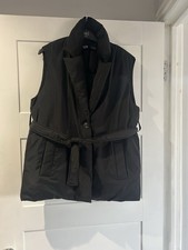 Zara Black oversized Gilet Size Small