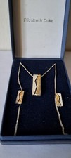 Sterling Silver & Gold Vermeil Necklace And Earrings Set