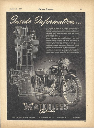 Vintage 1953 matchless - vintage,