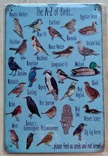 The birds metal sign - of,