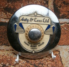 Vintage Barnacle Car Tax Disc Holder - Auty & Lees - Rock Garage, Bury