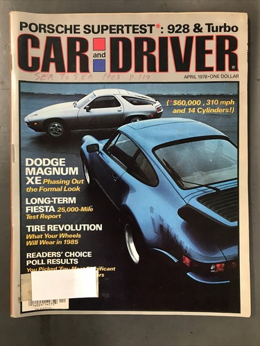 Car and driver magazine - car, magazine-april