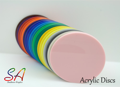 Coloured acrylic discs - coloured,