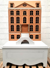 Large Hambleton Hall 5 Story Wood Dolls House Plus Basement & Table 1:12 Scale