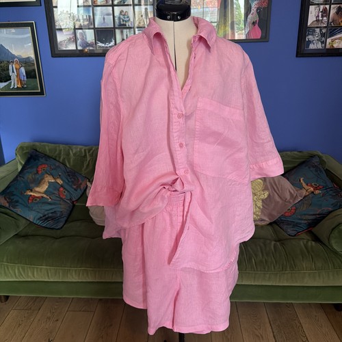 Zara 100 linen - pink, &