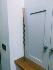 Antique carved serpent shaft