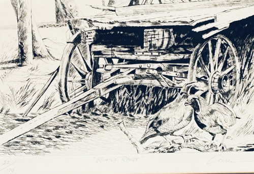 Vintage barry euren etching - vintage,