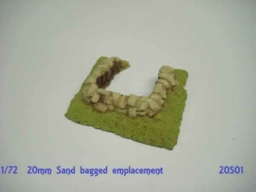 Sand bagged gun - sand, emplacement