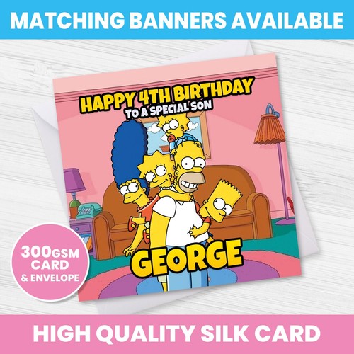 Personalised simpsons birthday - simpsons,