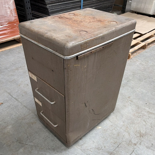 Grey metal filing cabinet - filing, with