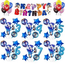sonic birthday balloons kid birthday party banner cards foil & latex decorations