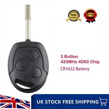 433Mhz Remote Key Fob Chip For Ford Focus Fiesta Fusion Transit Connect 3 Button