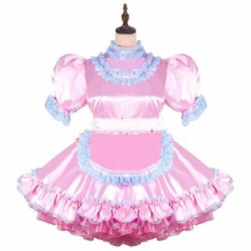 Maid sissy girl pink - girl, satin