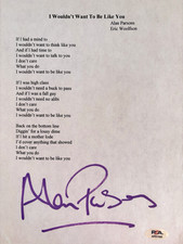 ALAN PARSONS Signed WOULDN’T