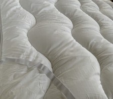 LUXURY 100% COTTON COVER HIGH QUALITY KING SIZE MATTRESS TOPPER WELL FILLED F657