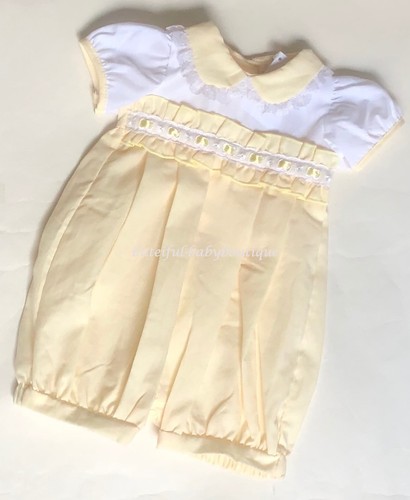 Baby girls romper lemon white - baby,