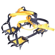 1 Pair Ice Crampons Stainless Steel 10 Teeth Ice Climbing Kits with Carry Bag