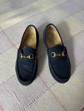 Gucci Women's Vintage Navy Moccasin Loafer Shoes UK 5 EU 38 US 8