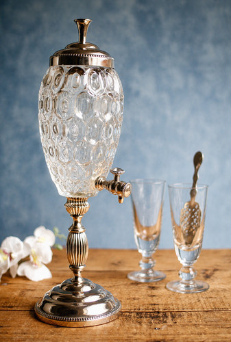 Vintage french pressed - pressed, glass
