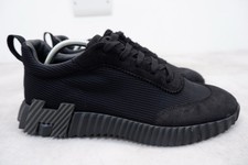 Hermes Mens Bouncing Sneaker Trainers Runners Size Uk 7 Eu 41 Black Suede RARE