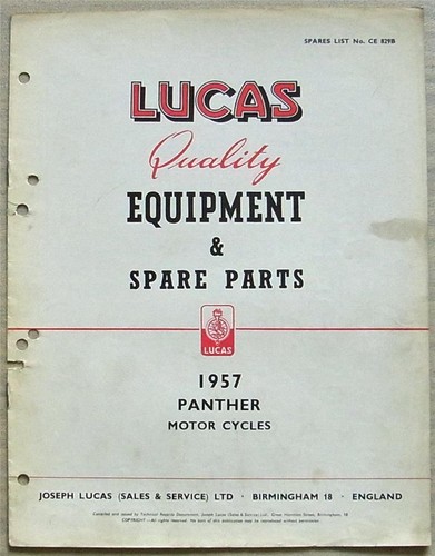 Lucas panther motorcycles - panther,