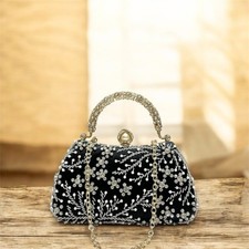 Black Luxury Women Rhinestone