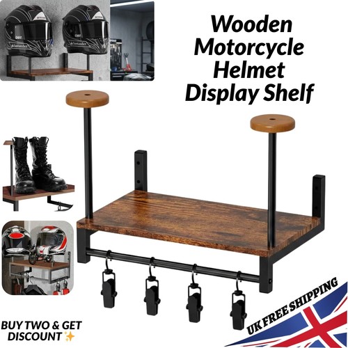 Wooden helmet holder - wooden,