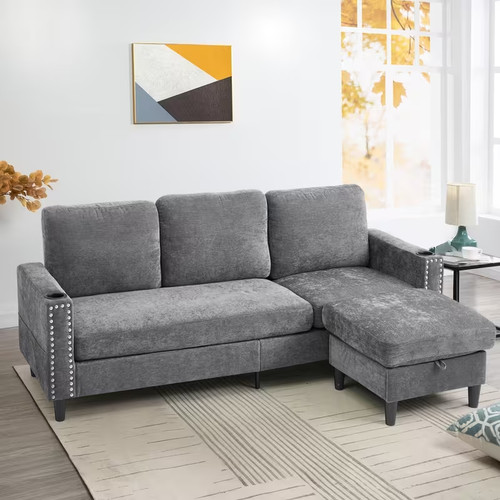 Shaped corner sofa fabric - l-shaped,