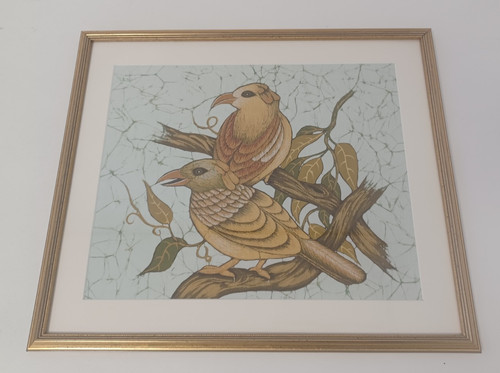 Vintage bird batik painting - vintage,