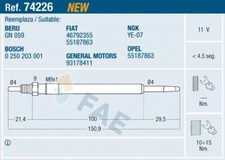 FAE 74226 Glow Plug for ALFA