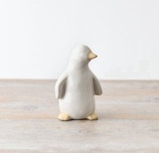 Ceramic White Reactive Glaze Penguin 11cm