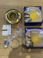 Satin Brass Eyeball Downlighter 12V MR16 Job Lot x2